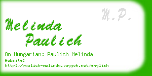 melinda paulich business card